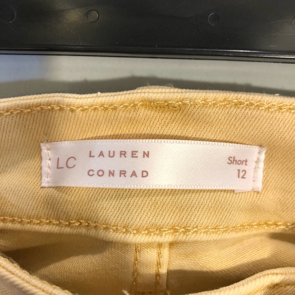 Lauren Conrad Yellow Button Fly Shorts - Picture 3 of 5